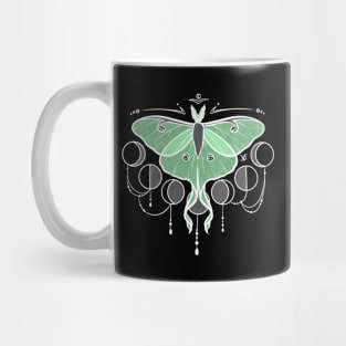 Midnight Luna Moth - green Mug